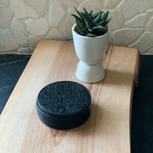 CHIVAS REGAL | Set of 6 | Embossed Faux Leather Coasters